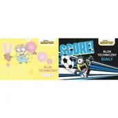 Szkolne artykuły papiernicze - Beniamin Blok techniczny A4 Minionki biały 10 kartek - miniaturka - grafika 1