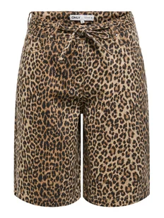 ONLY Szorty jeansowe Naomi 15351037 Brązowy Regular Fit - Spodenki damskie - miniaturka - grafika 1
