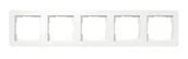 Klawisze i ramki - Gira Ramka pięciokrotna E1 - biały mat - miniaturka - grafika 1