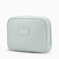 Kosmetyczki, organizery i kuferki - Kosmetyczka Damska Podróżna Duża Pojemna Zamek PUCCINI Błękitna QML008-7B - miniaturka - grafika 1