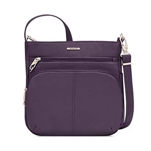 Travelon Damska antykradzieżowa klasyczna N/S crossbody torba na ramię, Fioletowy, 12.5 x 12 x 4, Travelon Anti-Theft Classic N/S Crossbody - Torebki damskie - miniaturka - grafika 1