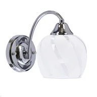 Lampy ścienne - PREGO LAMPA KINKIET CHROMOWY E27 KLOSZ BEZBARWNY - miniaturka - grafika 1