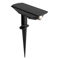 Lampy ogrodowe - Gruntowa lampa solarna SOLAR 36021 Globo LED IP44 1W 3000K czarny - miniaturka - grafika 1