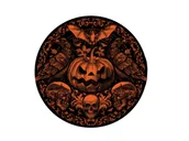 Halloween - Talerzyki Nawiedzony dom na Halloween - 23 cm - 6 szt. - miniaturka - grafika 1