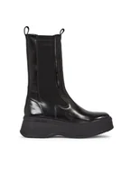 Botki damskie - Calvin Klein Sztyblety Pitched Chelsea Boot HW0HW01686 Czarny - miniaturka - grafika 1