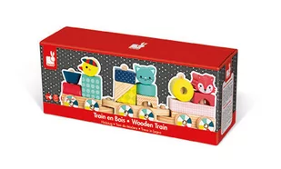 Janod - Pociąg z klockami do ciągnięcia Baby Forest - Klocki - miniaturka - grafika 1