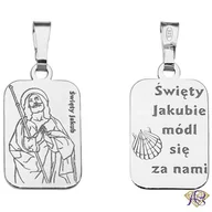 Wisiorki - Srebrny medalik Ag 925 rodowany Św. Jakub MDC116R - miniaturka - grafika 1
