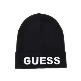 Męska Czapka zimowa GUESS MAXI LOGO KNIT BEANIE AM5027POL01-BKW – Czarny - Czapki męskie - miniaturka - grafika 1