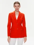Marynarki i żakiety damskie - Tommy Hilfiger Marynarka Slim Knit Sb Blazer WW0WW40341 Czerwony Slim Fit - miniaturka - grafika 1