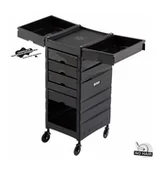 Meble fryzjerskie - Ceriotti Wózek fryzjerski Perfect, czarny/czarny, ref. CER-PE01 - miniaturka - grafika 1