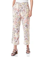 Spodnie damskie - GERRY WEBER Edition Damskie spodnie rekreacyjne Easy Fit, biały/ciemny brąz/imbir, 38 - miniaturka - grafika 1