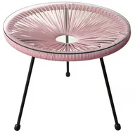 Stoły ogrodowe - Stolik ogrodowy PATIO Arthur Różowy - miniaturka - grafika 1