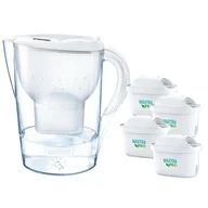 Dzbanki filtrujące - Dzbanek filtrujacy Brita Marella + 4 filtry MAXTRA PRO Pure Performance biały - miniaturka - grafika 1