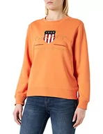 Bluzy damskie - GANT Bluza damska Archive Shield C-Neck Sweat Sweat Sweat Orange, standard - miniaturka - grafika 1