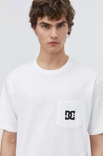 Koszulki męskie - DC t-shirt bawełniany męski kolor biały z nadrukiem ADYZT05377 - grafika 1