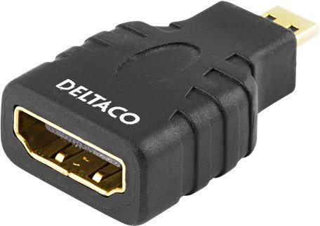 Adapter AV Deltaco HDMI - micro HDMI adapter black