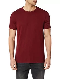 Koszulki męskie - Koton Męski t-shirt Standard Fit Basic, Bordeux (480), M - grafika 1