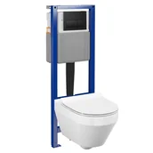 Stelaże i zestawy podtynkowe do WC - Zestaw podtynkowy WC Mesto Oval Cersanit - miniaturka - grafika 1