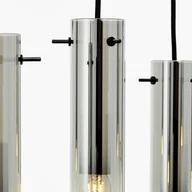 Lampy sufitowe - Brilliant Lampa wisząca Glasini, długość 80 cm, dymny szary, 8-punktowa, szkło - miniaturka - grafika 1