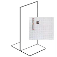 Meble sklepowe - Regał sklepowy obustronny, ścianki perforowane, 1900 x 1000 x 900 mm, podstawowy, antracyt - miniaturka - grafika 1