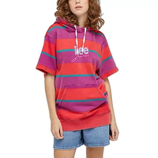 Bluzy damskie - Lee Damska bluza z kapturem, Scarlet, rozmiar M, Scarlet, M - grafika 1
