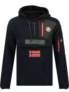 Odzież trekkingowa męska - Geographical Norway Bluza polarowa "Terifique" w kolorze granatowym - grafika 1