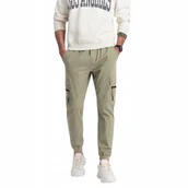 Spodnie męskie - Męskie spodnie JOGGERY zapinane kieszenie cargo khaki V1 OM-PAJO-0125 M - miniaturka - grafika 1