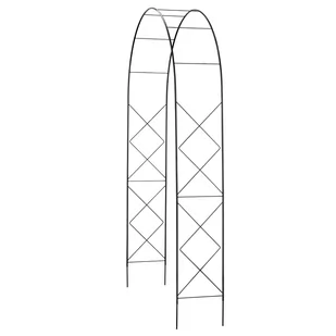 Pergola metalowa "Atri" 255 cm, czarna - Kratki i pergole - miniaturka - grafika 1