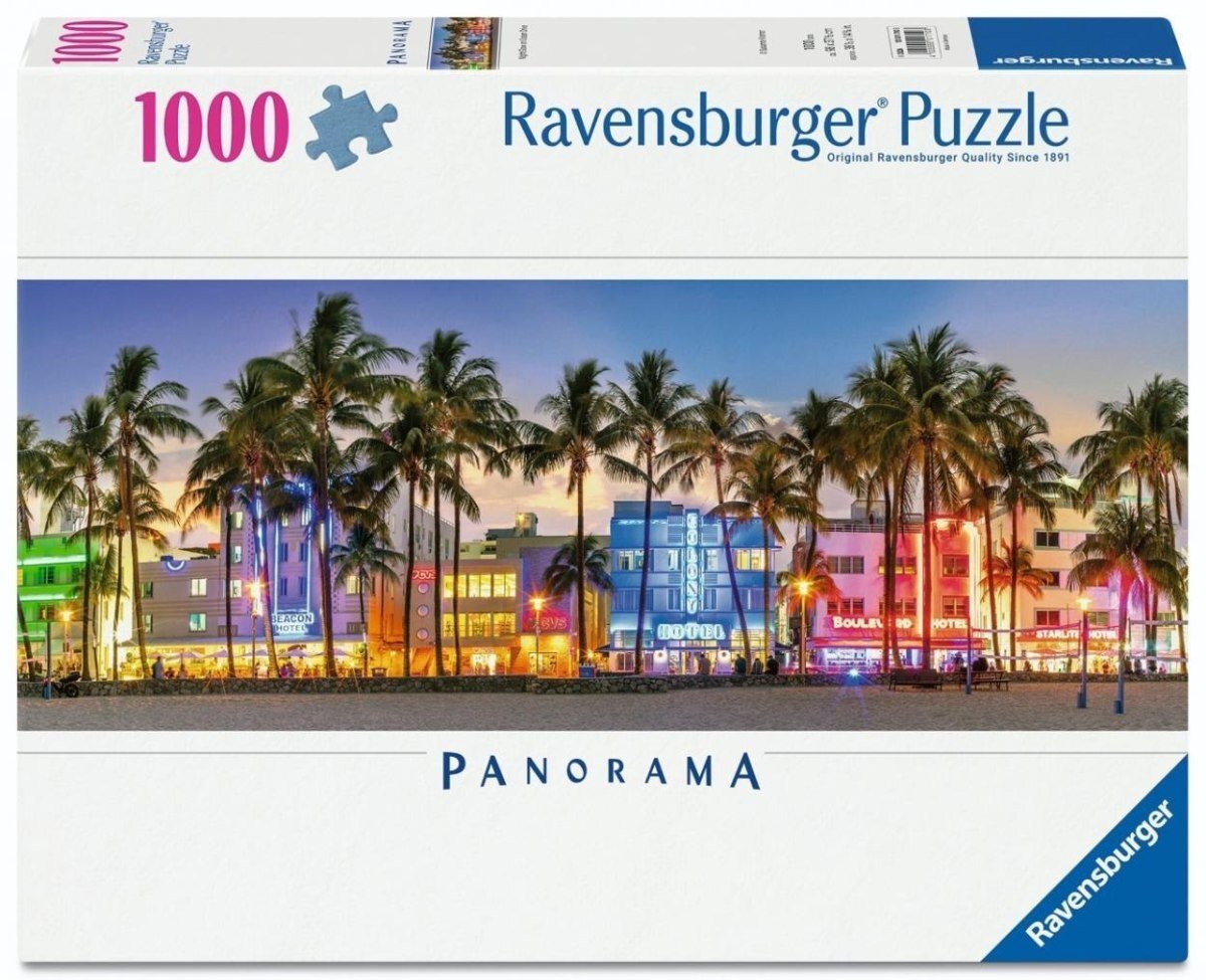 Ravensburger Puzzle 1000 Night Glow on Ocean Drive Panorama