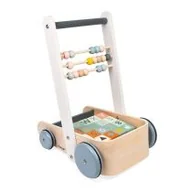 Pchacze - Janod Wózek Pchacz Drewniany z 20 Kockami - Sweet Cocoon - J04408 - miniaturka - grafika 1