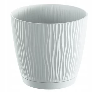 Prosperplast SANDY P doniczka z podstawką 14,9 cm, biała DSY150P - Donice - miniaturka - grafika 1