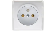 Gniazdka elektryczne - LEDart pojedyncze z uziemieniem natynkowe IP20 białe GN-1BZ/00 Bis Ospel - miniaturka - grafika 1