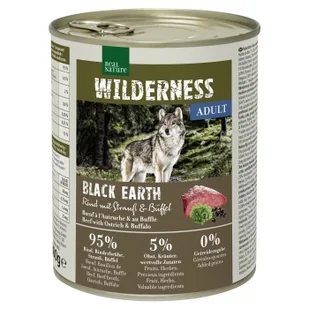 REAL NATURE WILDERNESS Adult Wołowina Black Earth ze strusiem i bawołem 24x800 g - Mokra karma dla psów REAL NATURE WILDERNESS Adult Wołowina Black Earth ze strusiem i bawołem 24x800 g - Mokra karma dla psów - miniaturka - grafika 1