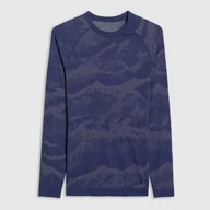 Pozostała odzież narciarska - Bielizna termoaktywna bezszwowa (góra) męska 4F 4FWAW25USEAM227-32A Niebieski S/M - miniaturka - grafika 1