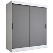 Szafy - Szafa przesuwna 180 cm biel + antracyt E1-L44 - miniaturka - grafika 1