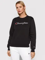 Bluzy sportowe damskie - Champion Bluza Blend Script Logo 114462 Czarny Regular Fit - miniaturka - grafika 1