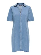 Sukienki - ONLY Sukienka jeansowa Frida 15360436 Niebieski Regular Fit - miniaturka - grafika 1