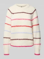 Swetry damskie - Sweter z dzianiny o kroju regular fit z raglanowymi rękawami model ‘NELIA’ - miniaturka - grafika 1