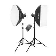 Lampy studyjne - GlareOne Antares 600 Basic Kit - zestaw oświetlenia studyjnego - miniaturka - grafika 1