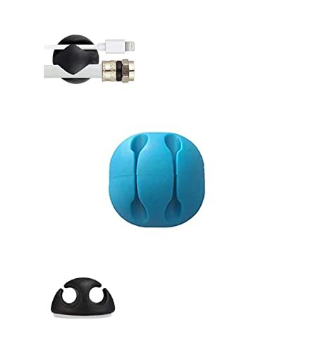 Uchwyt na kabel do ładowania, klipsy do kabli, samoprzylepny, organizer na biurko, do kabli słuchawkowych, kabel sieciowy, kabel do ładowania telefonu komórkowego, 1 sztuka, 1,3 cala, niebieski