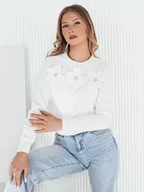 Swetry damskie - Sweter damski SOITE biały Dstreet MY2292 - miniaturka - grafika 1