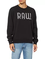 Bluzy męskie - G-STAR RAW Męska bluza 3D Raw, Czarny (Dk Black D20399-a971-6484), XS - miniaturka - grafika 1