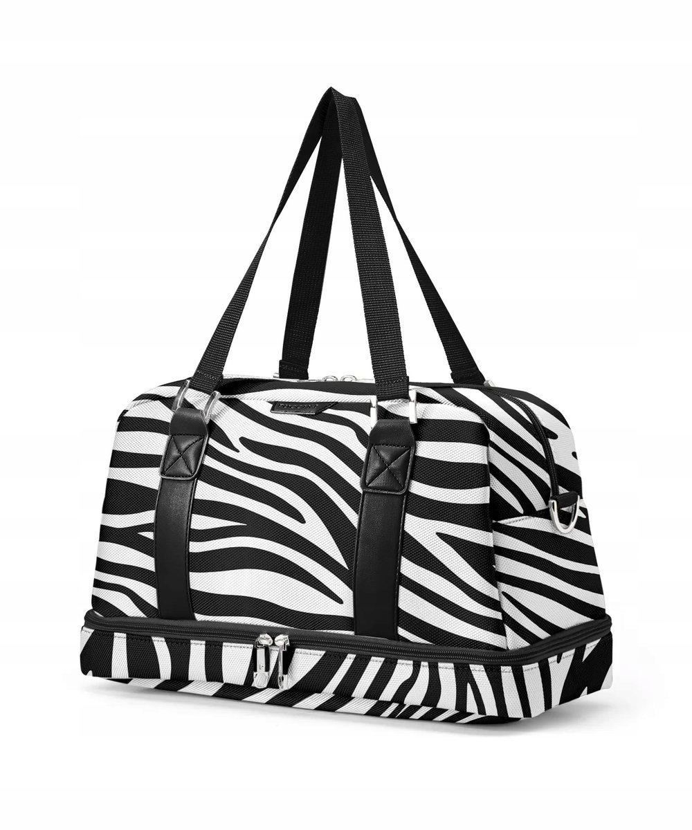 Torba Weekendowa Mała Sportowa Dodatkowa Komora Zebra PUCCINI BM9019-S-01
