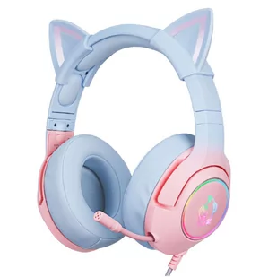 ONIKUMA K9 Cat Elf RGB różowo-niebieskie - Słuchawki - miniaturka - grafika 1