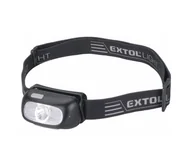 Latarki - Extol - LED Czołówka LED/5W/1000 mAh/3,7V IPX5 czarna - miniaturka - grafika 1