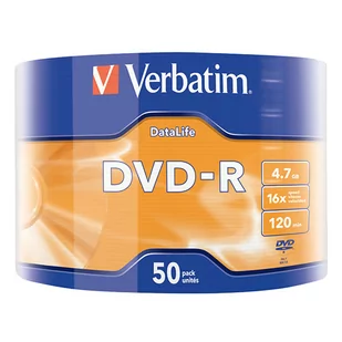 Verbatim DVD-R, Matt Silver, 43791, 4.7GB, 16x, wrap, 50-pack, bez możliwości nadruku, 12cm, do archiwizacji danych - Nośniki danych - miniaturka - grafika 1