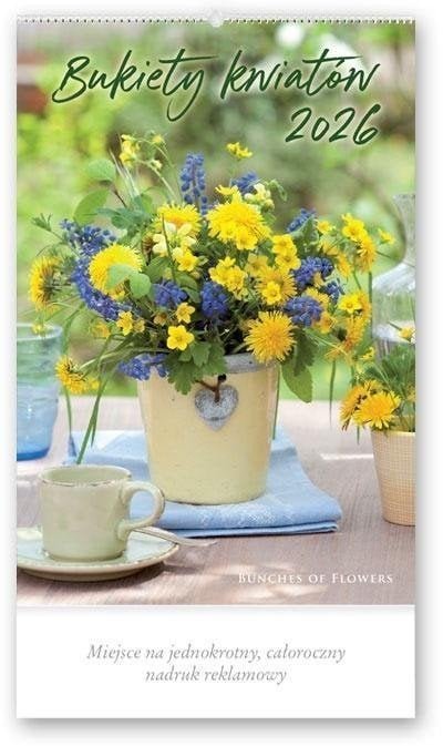 Kalendarz 2026 reklamowy Bukiety kwiatów