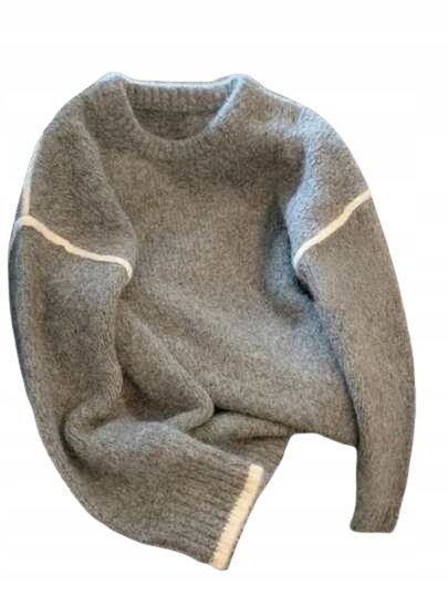 SHEIN SZARY SWETER Z DŁUGIM RĘKAWEM DAMSKI CASUAL 36 1ŁYE