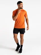 Koszulki sportowe męskie - Dare 2b Koszulka funkcyjna "Persist" w kolorze pomarańczowym - miniaturka - grafika 1