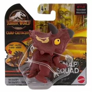 Mattel Figurka Jurassic World Snap Squad Dinozaury Triceratops - Figurki dla dzieci - miniaturka - grafika 1